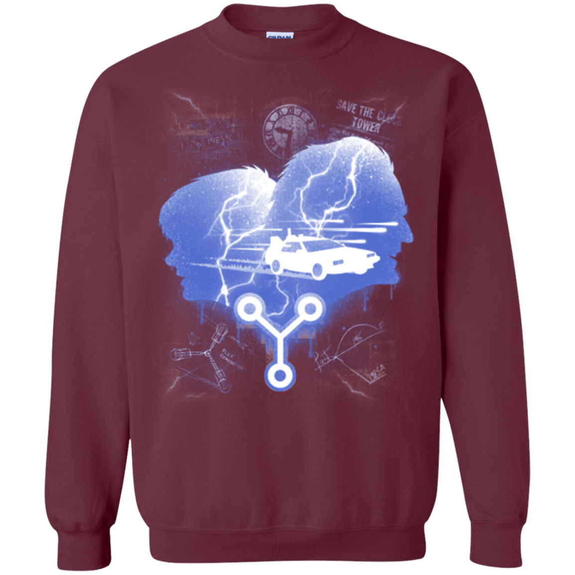 Sweatshirts Maroon / Small Time Travellers Silhouette Crewneck Sweatshirt
