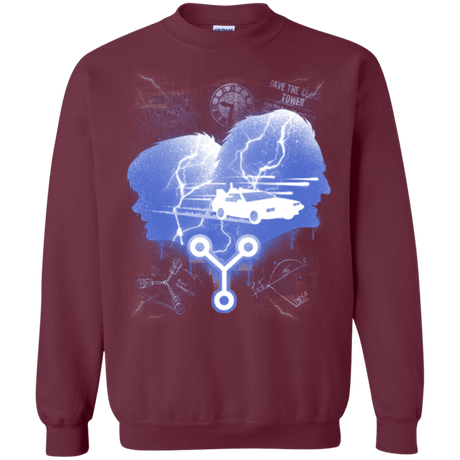 Sweatshirts Maroon / Small Time Travellers Silhouette Crewneck Sweatshirt