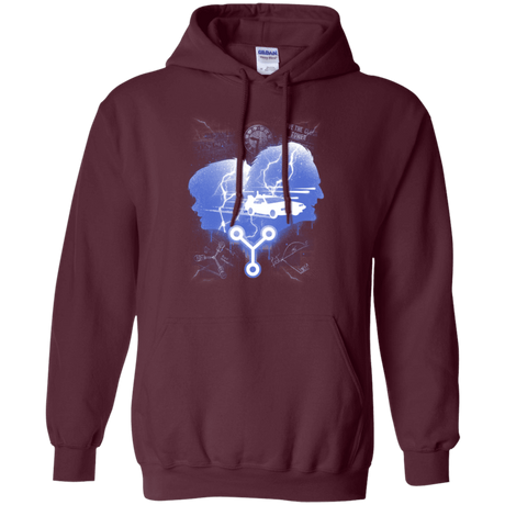 Sweatshirts Maroon / Small Time Travellers Silhouette Pullover Hoodie