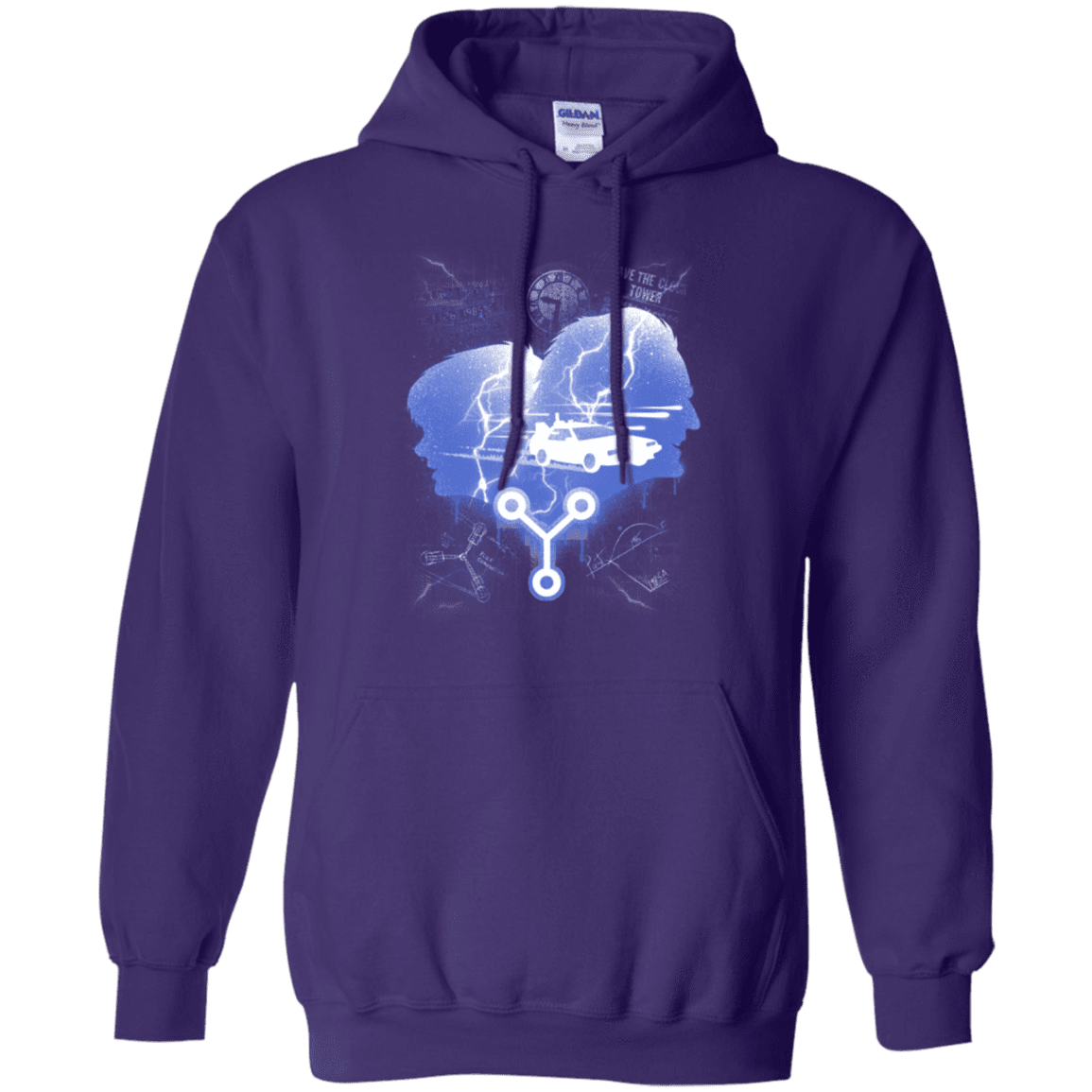 Sweatshirts Purple / Small Time Travellers Silhouette Pullover Hoodie