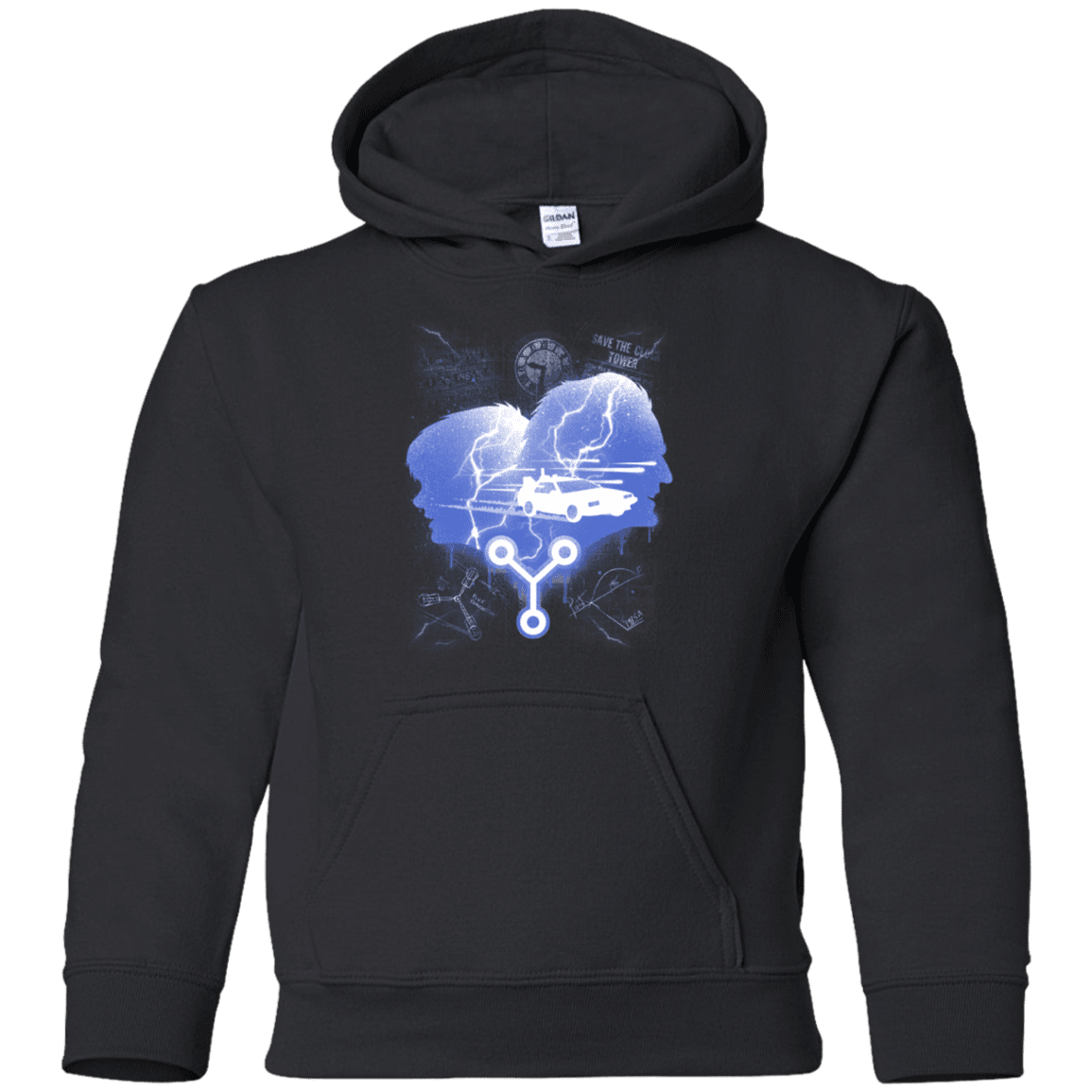 Sweatshirts Black / YS Time Travellers Silhouette Youth Hoodie