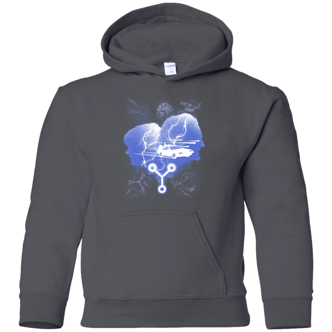 Sweatshirts Charcoal / YS Time Travellers Silhouette Youth Hoodie