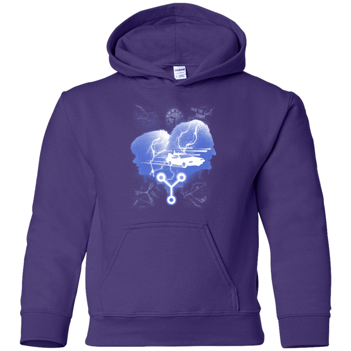 Sweatshirts Purple / YS Time Travellers Silhouette Youth Hoodie