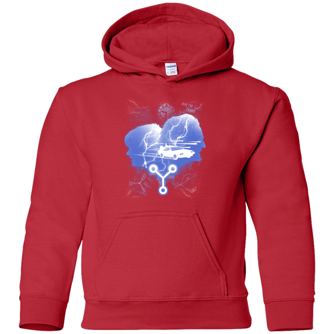 Sweatshirts Red / YS Time Travellers Silhouette Youth Hoodie
