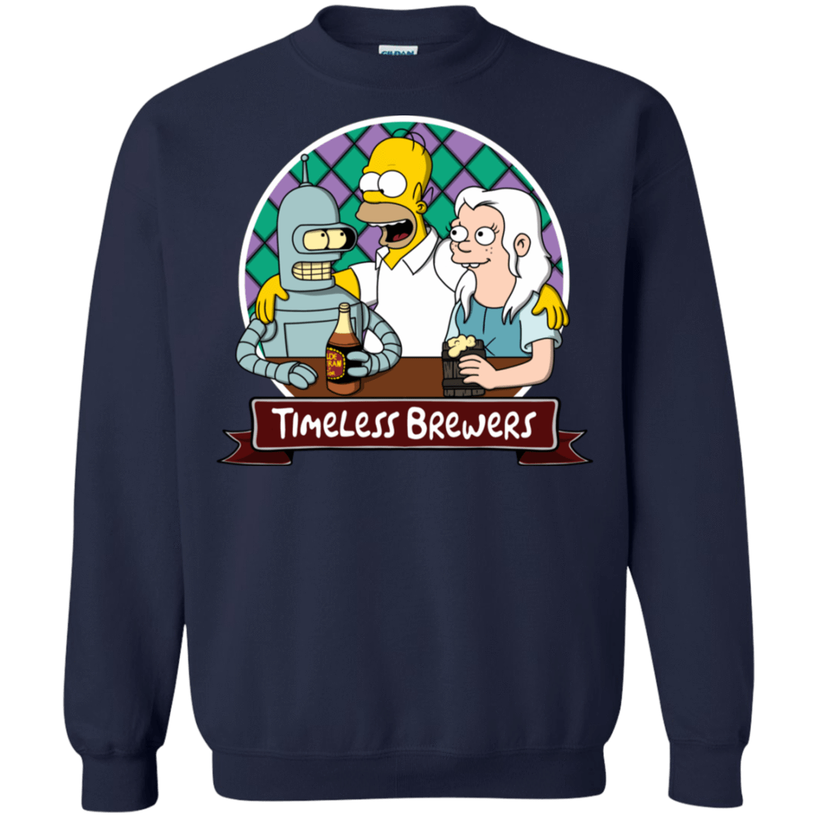 Sweatshirts Navy / S Timeless Brewers Crewneck Sweatshirt