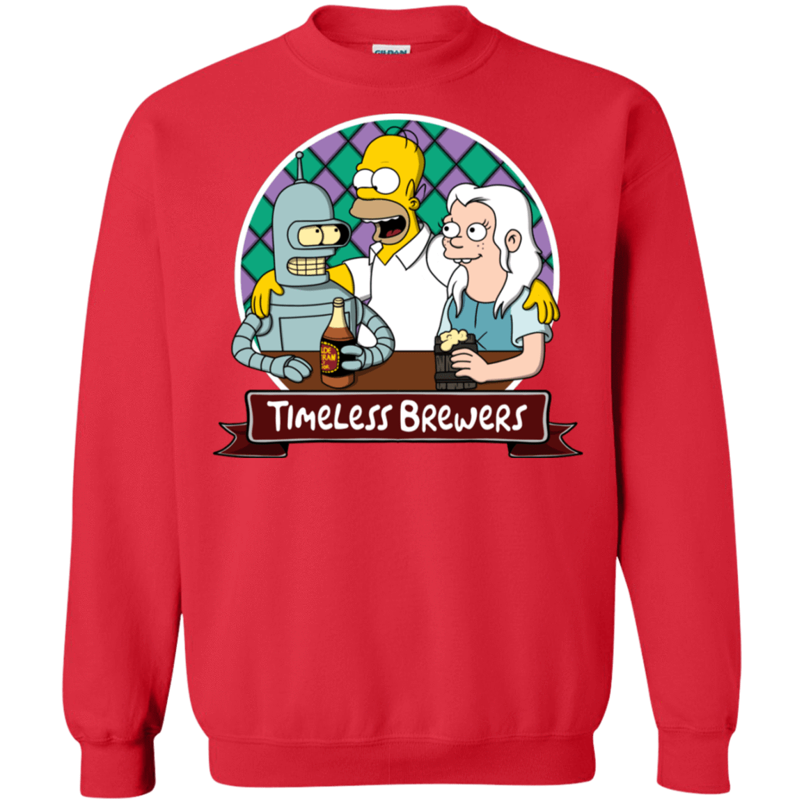 Sweatshirts Red / S Timeless Brewers Crewneck Sweatshirt