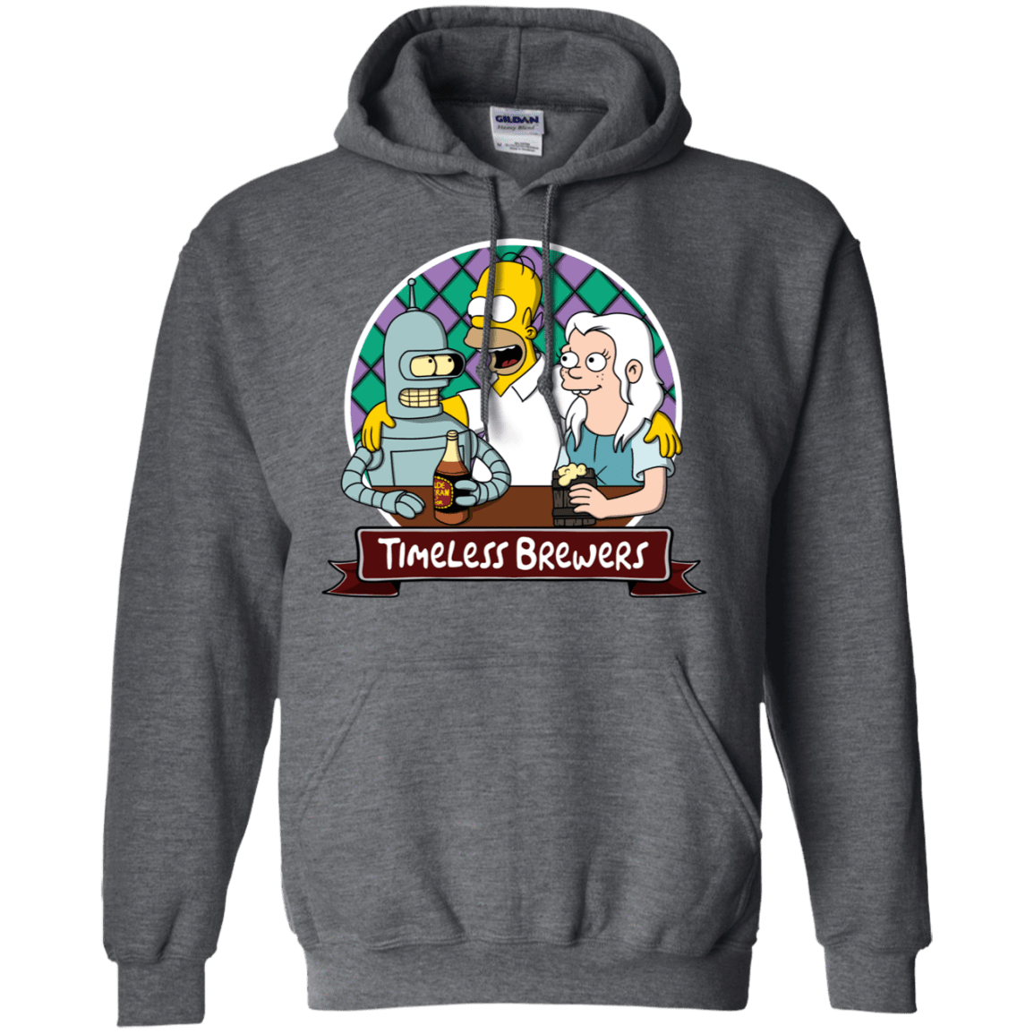 Sweatshirts Dark Heather / S Timeless Brewers Pullover Hoodie