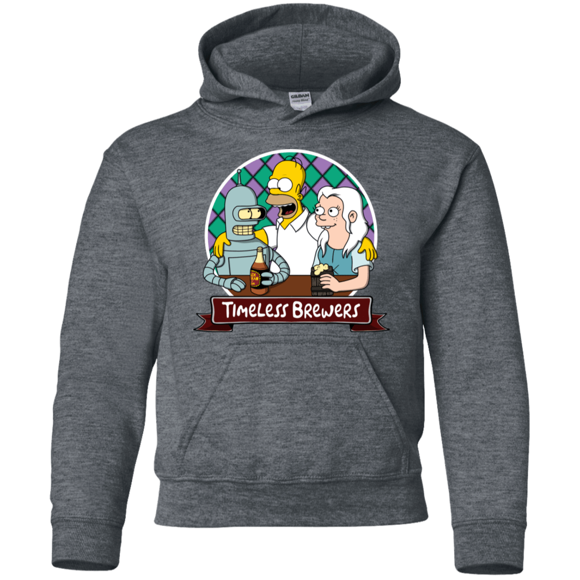 Sweatshirts Dark Heather / YS Timeless Brewers Youth Hoodie