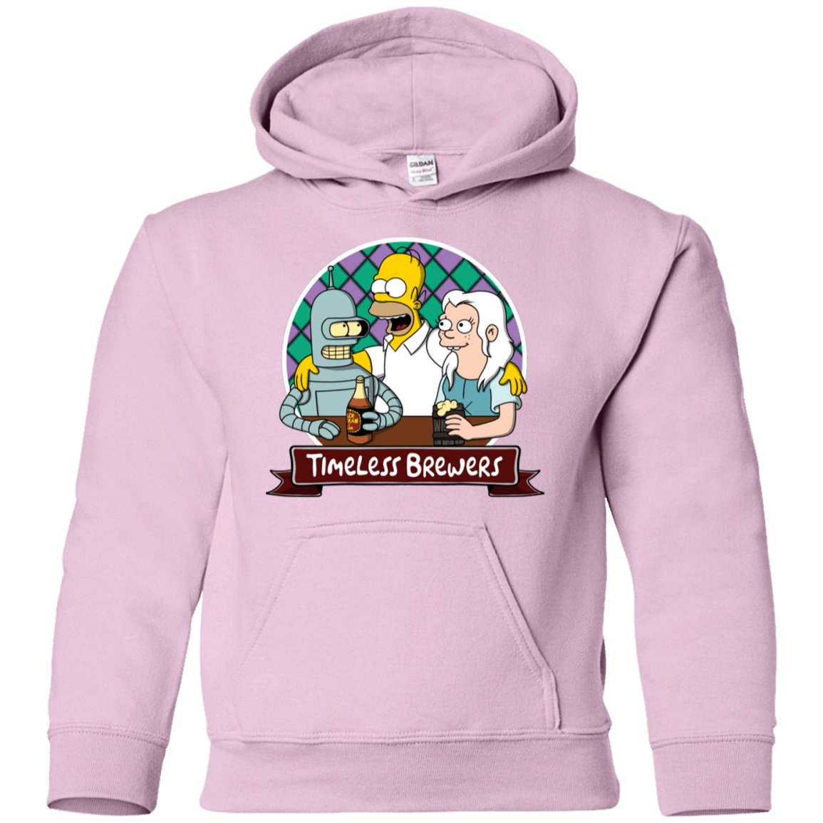 Sweatshirts Light Pink / YS Timeless Brewers Youth Hoodie