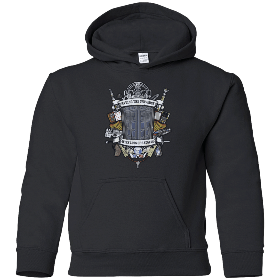 Sweatshirts Black / YS Timelord Crest Youth Hoodie