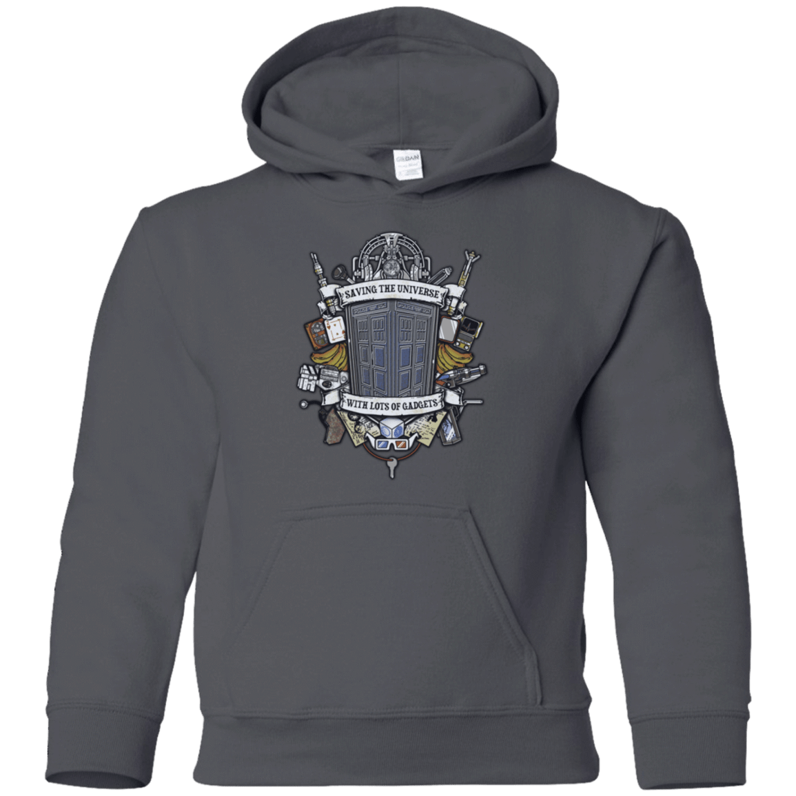 Sweatshirts Charcoal / YS Timelord Crest Youth Hoodie