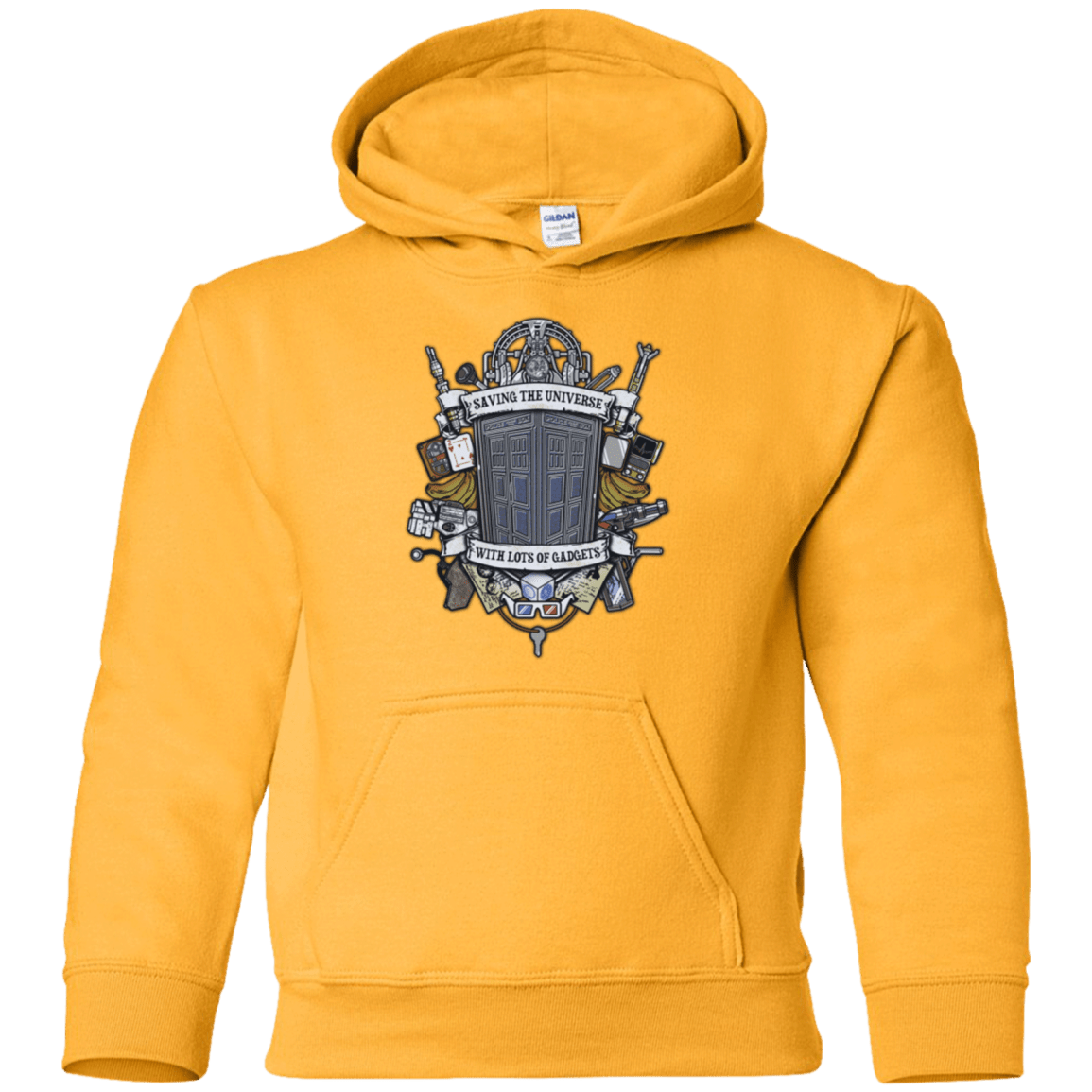 Sweatshirts Gold / YS Timelord Crest Youth Hoodie