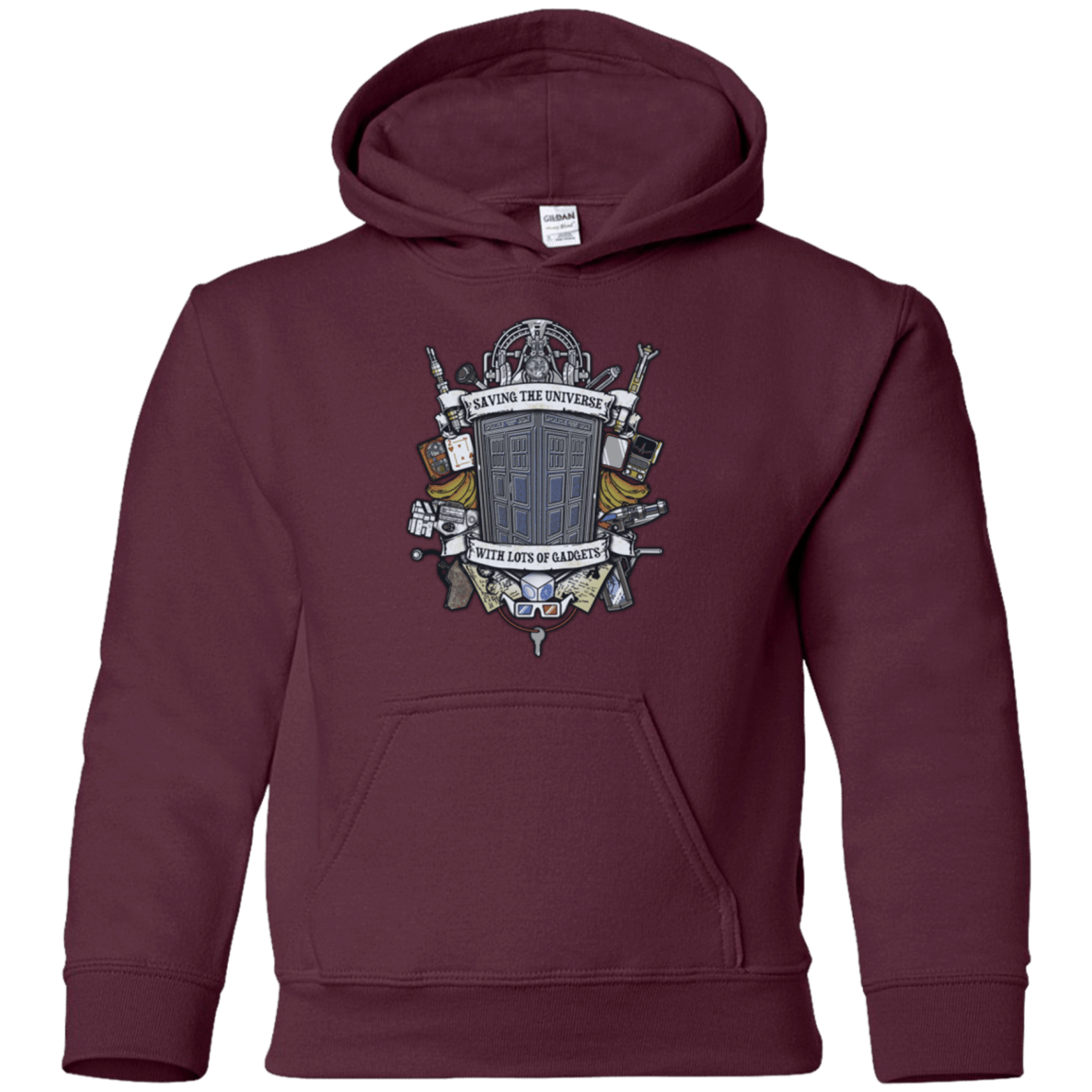 Sweatshirts Maroon / YS Timelord Crest Youth Hoodie