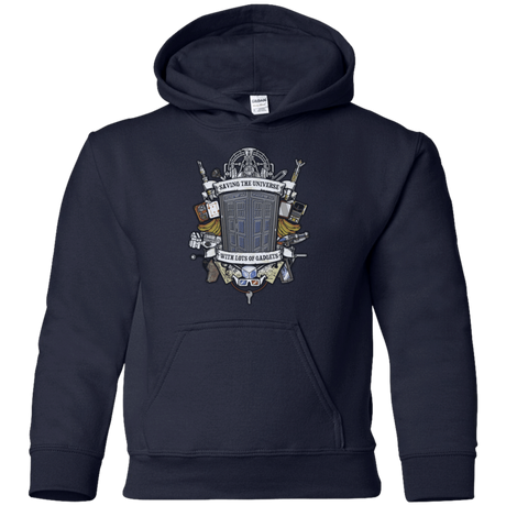 Sweatshirts Navy / YS Timelord Crest Youth Hoodie