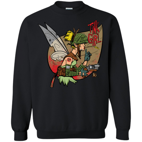 Sweatshirts Black / Small Tink Girl Crewneck Sweatshirt