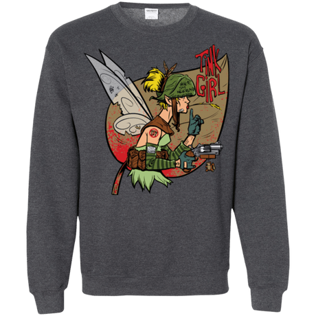 Sweatshirts Dark Heather / Small Tink Girl Crewneck Sweatshirt