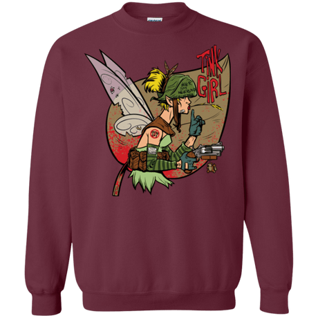 Sweatshirts Maroon / Small Tink Girl Crewneck Sweatshirt