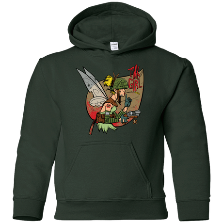 Sweatshirts Forest Green / YS Tink Girl Youth Hoodie