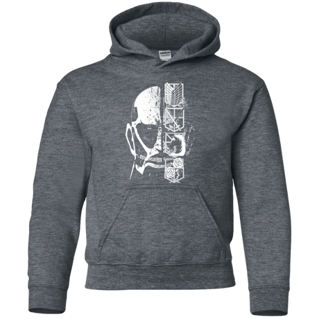 Sweatshirts Dark Heather / YS Titan Black Youth Hoodie