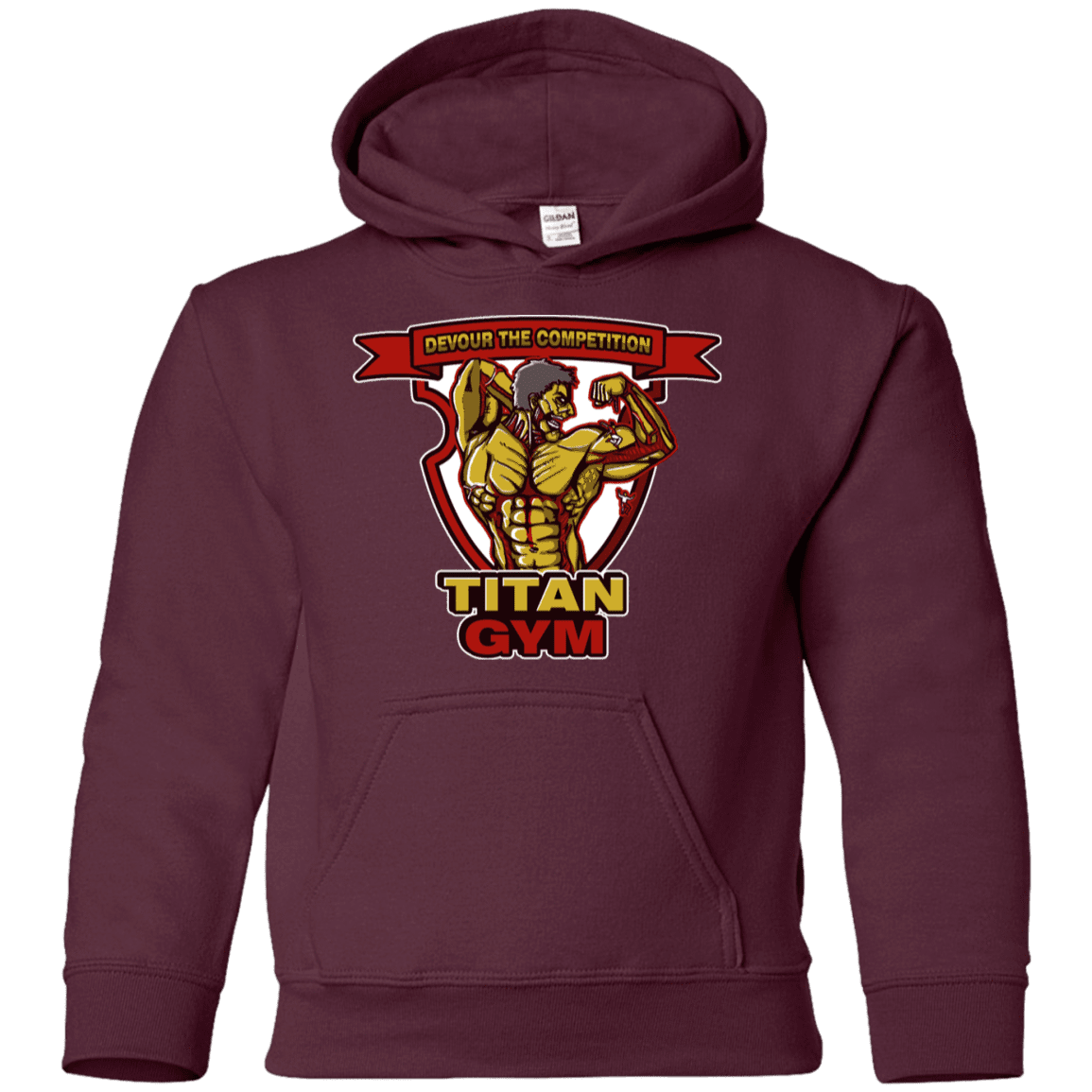 Sweatshirts Maroon / YS Titan Gym Youth Hoodie