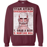 Sweatshirts Maroon / Small Titan plan Crewneck Sweatshirt