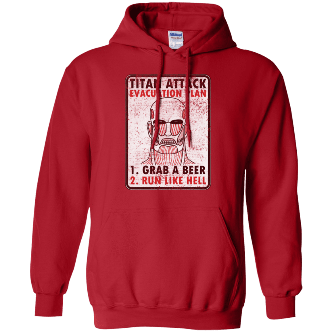 Sweatshirts Red / Small Titan plan Pullover Hoodie