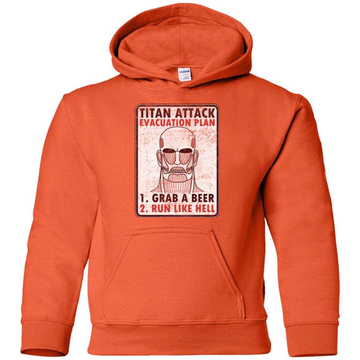Sweatshirts Orange / YS Titan plan Youth Hoodie