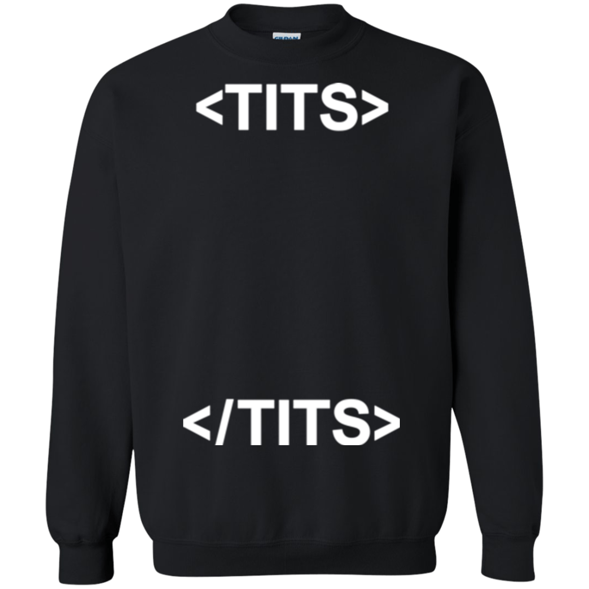 Sweatshirts Black / Small Tits Crewneck Sweatshirt