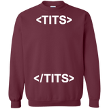 Sweatshirts Maroon / Small Tits Crewneck Sweatshirt