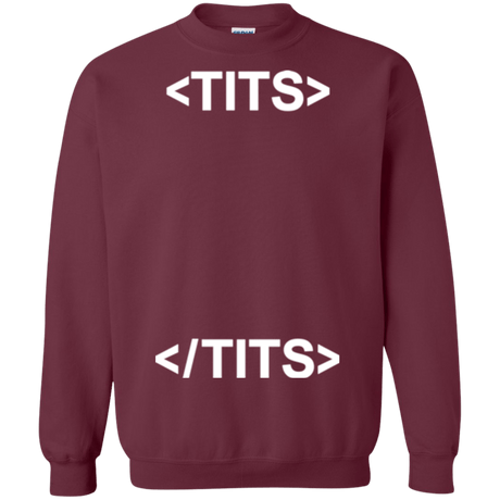 Sweatshirts Maroon / Small Tits Crewneck Sweatshirt