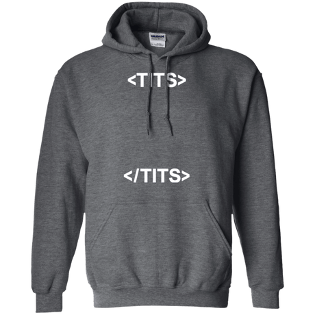 Sweatshirts Dark Heather / Small Tits Pullover Hoodie