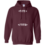 Sweatshirts Maroon / Small Tits Pullover Hoodie