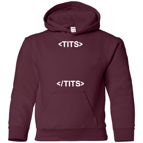Sweatshirts Maroon / YS Tits Youth Hoodie