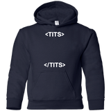 Sweatshirts Navy / YS Tits Youth Hoodie