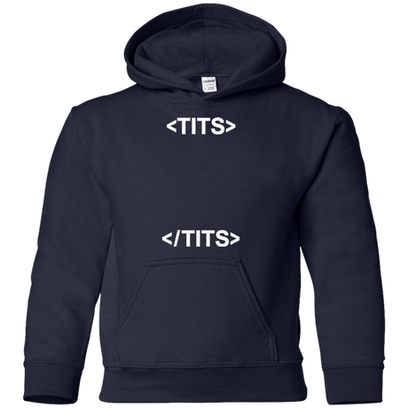 Sweatshirts Navy / YS Tits Youth Hoodie