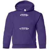 Sweatshirts Purple / YS Tits Youth Hoodie