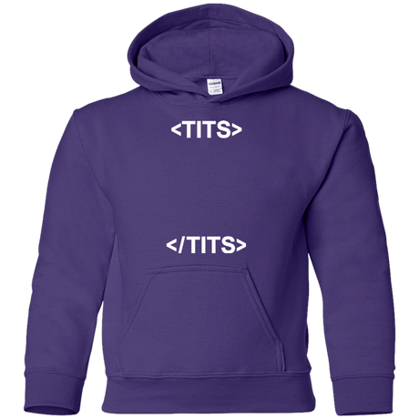 Sweatshirts Purple / YS Tits Youth Hoodie