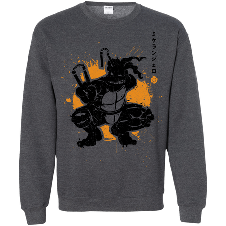 Sweatshirts Dark Heather / S TMNT - Nunchaku Warrior Crewneck Sweatshirt