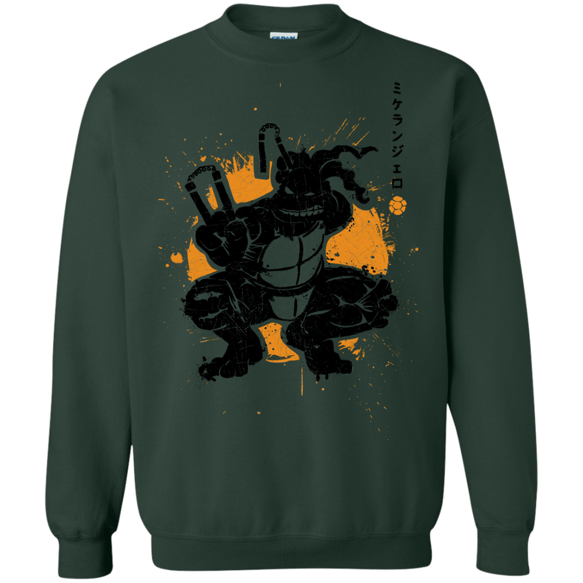 Sweatshirts Forest Green / S TMNT - Nunchaku Warrior Crewneck Sweatshirt