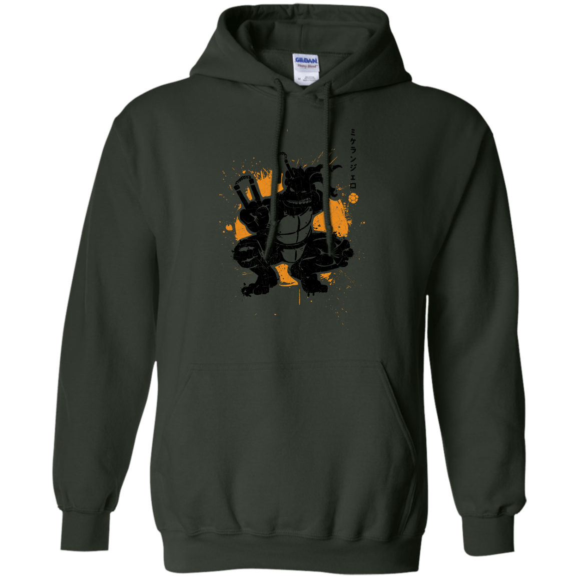 Sweatshirts Forest Green / S TMNT - Nunchaku Warrior Pullover Hoodie