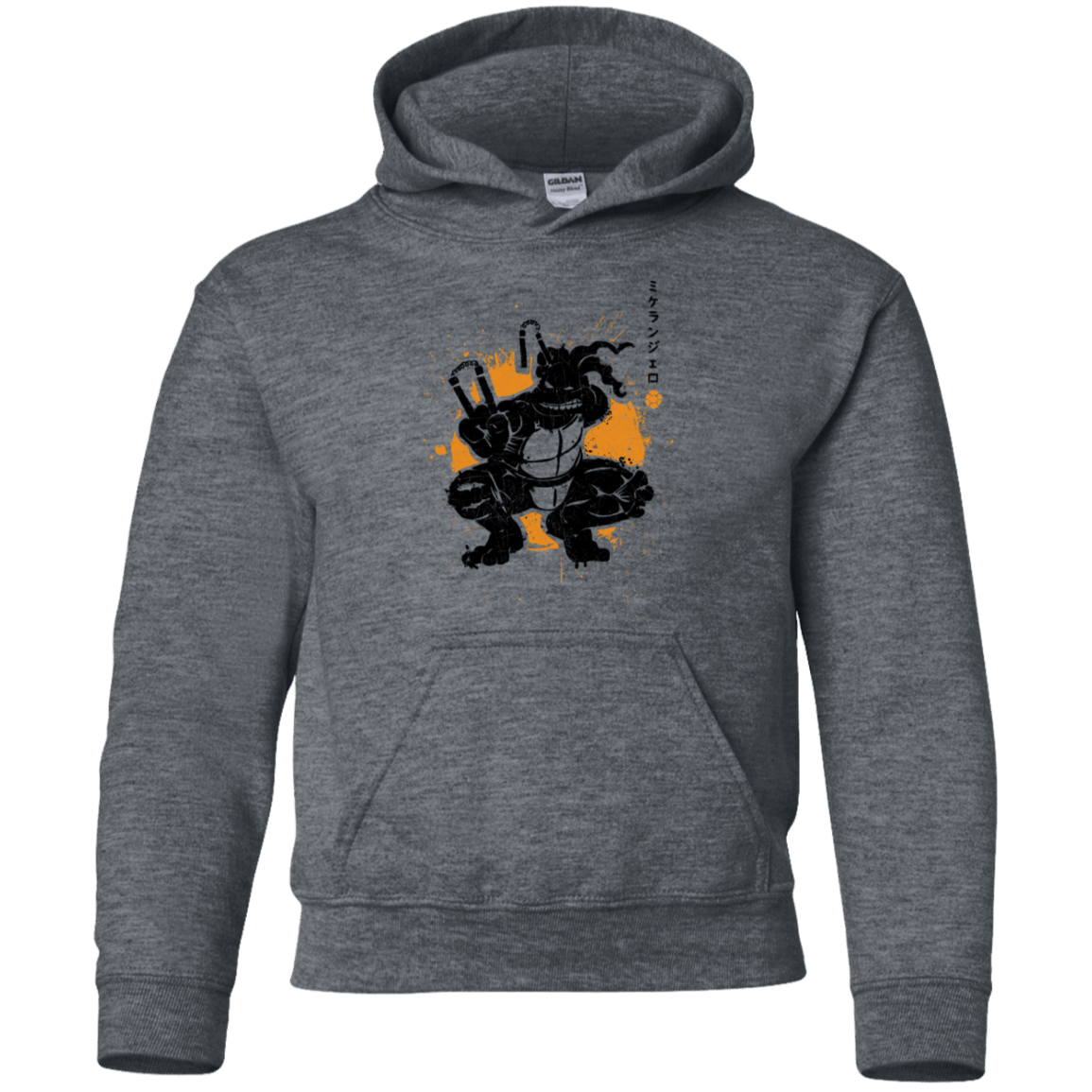 Sweatshirts Dark Heather / YS TMNT - Nunchaku Warrior Youth Hoodie