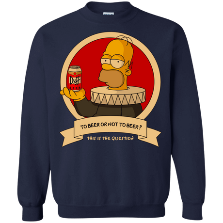 Sweatshirts Navy / S To Beer or not to Beer Crewneck Sweatshirt