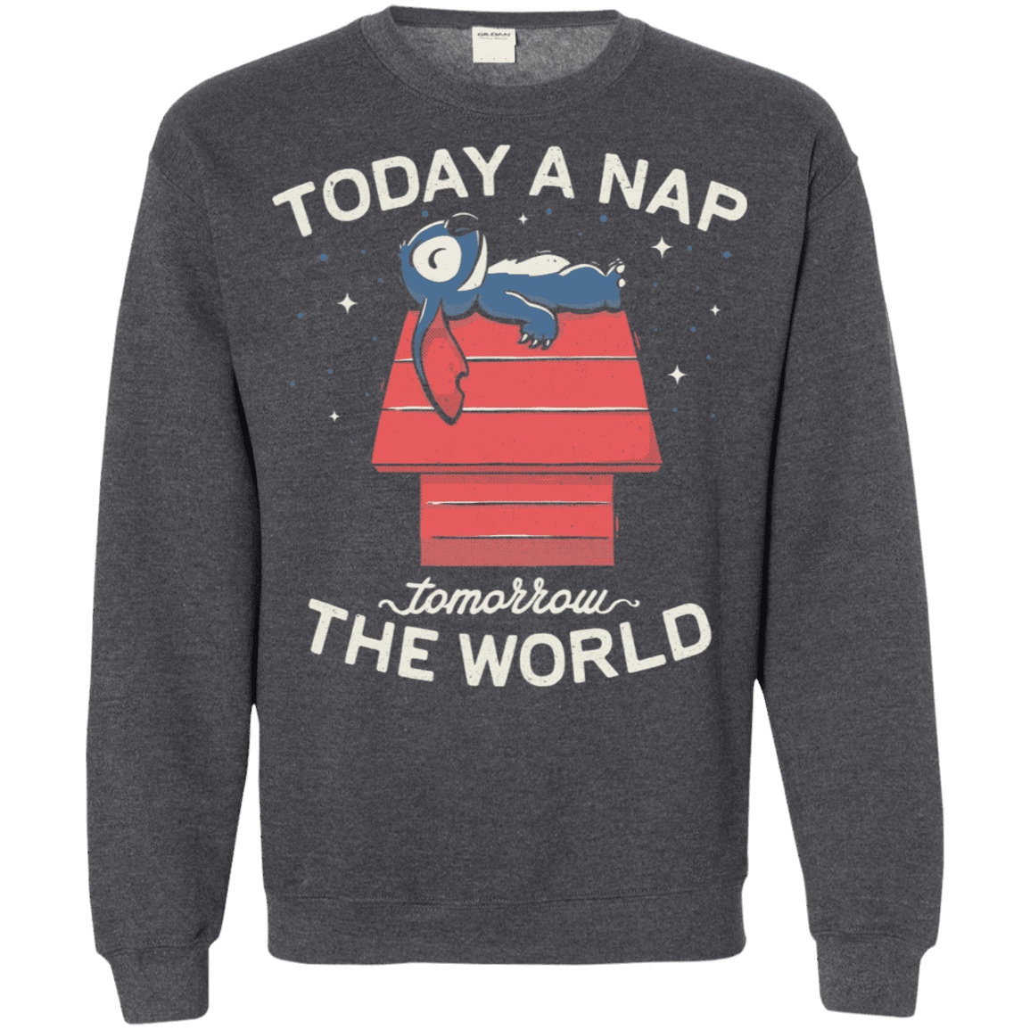 Sweatshirts Dark Heather / S Today a Nap Tomorrow the World Crewneck Sweatshirt