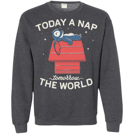 Sweatshirts Dark Heather / S Today a Nap Tomorrow the World Crewneck Sweatshirt