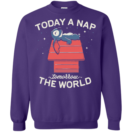 Sweatshirts Purple / S Today a Nap Tomorrow the World Crewneck Sweatshirt