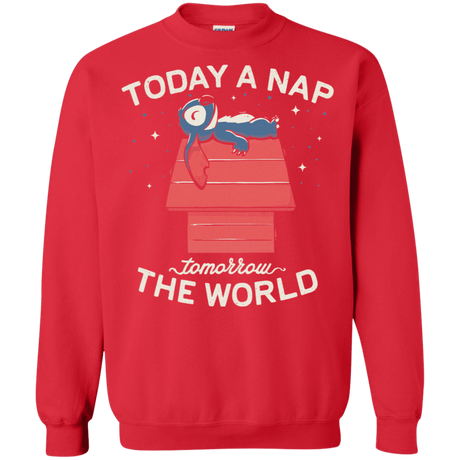 Sweatshirts Red / S Today a Nap Tomorrow the World Crewneck Sweatshirt