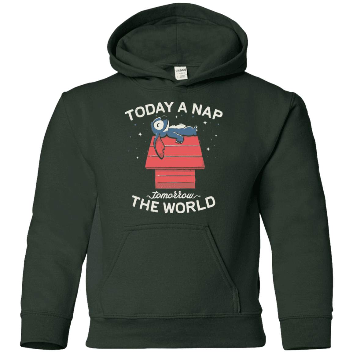 Sweatshirts Forest Green / YS Today a Nap Tomorrow the World Youth Hoodie