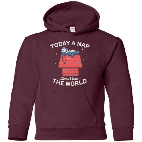 Sweatshirts Maroon / YS Today a Nap Tomorrow the World Youth Hoodie