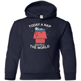 Sweatshirts Navy / YS Today a Nap Tomorrow the World Youth Hoodie