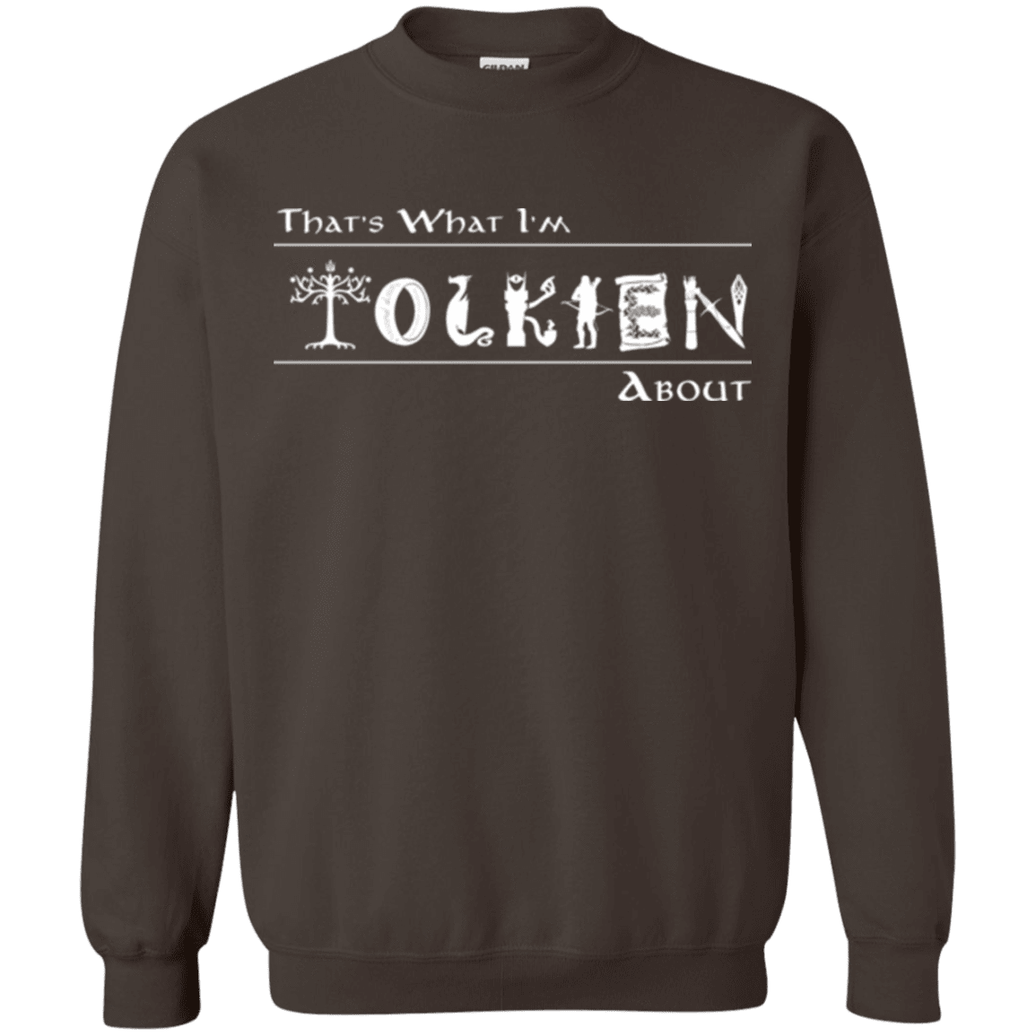 Sweatshirts Dark Chocolate / Small Tolkien About Crewneck Sweatshirt